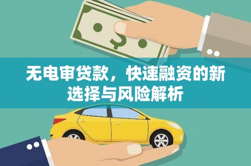 温泉无电审贷款，快速融资的新选择与风险解析