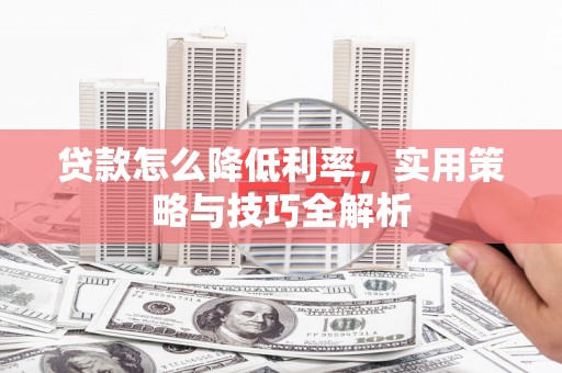 温泉贷款怎么降低利率，实用策略与技巧全解析