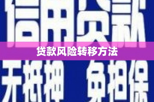 温泉贷款风险转移方法