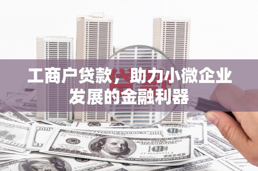 温泉工商户贷款，助力小微企业发展的金融利器