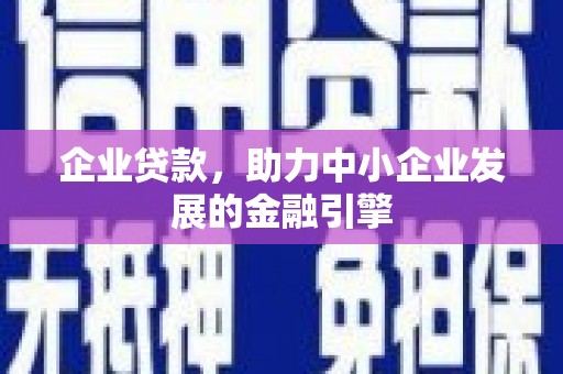 温泉企业贷款，助力中小企业发展的金融引擎