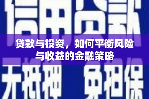 温泉贷款与投资，如何平衡风险与收益的金融策略