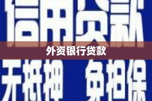 温泉外资银行贷款